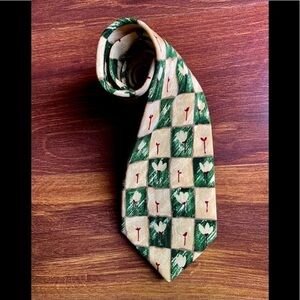 🌿SALE🌿 BOSS Hugo Boss Vintage 100% Silk Print Necktie Made in Italy